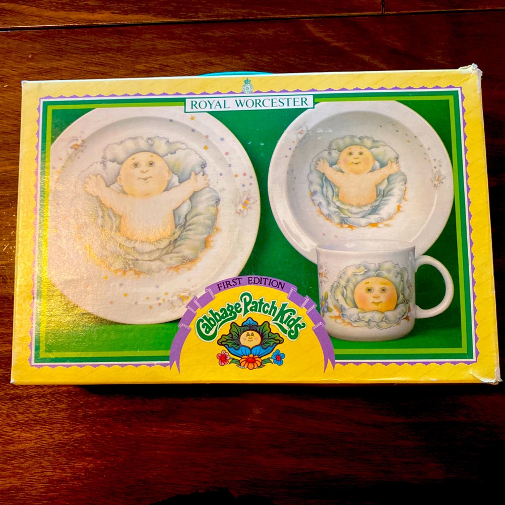 Cabbage patch kids dish set. Royal Worcester first edition. 1984 made in England